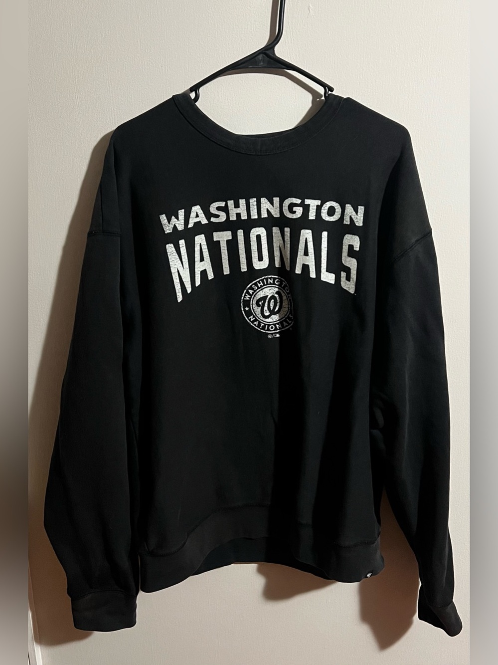 Washington Nationals Black Crewneck Sweatshirt